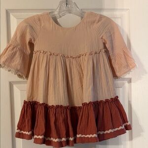 Matilda Jane Kids' Dress in Peach and Rust